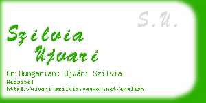 szilvia ujvari business card